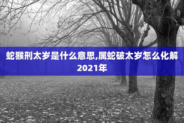 蛇猴刑太岁是什么意思,属蛇破太岁怎么化解2021年