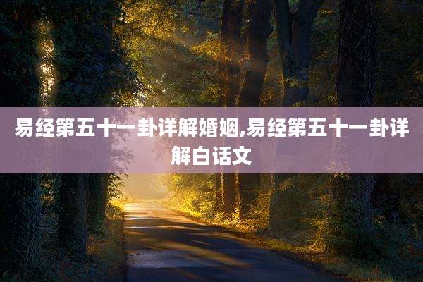 易经第五十一卦详解婚姻,易经第五十一卦详解白话文