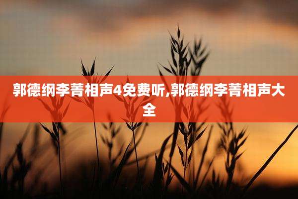 郭德纲李菁相声4免费听,郭德纲李菁相声大全