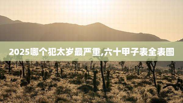 2025哪个犯太岁最严重,六十甲子表全表图