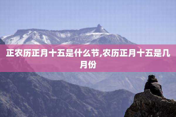 正农历正月十五是什么节,农历正月十五是几月份