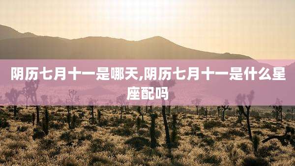 阴历七月十一是哪天,阴历七月十一是什么星座配吗