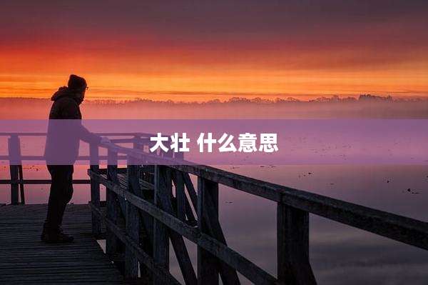 大壮 什么意思