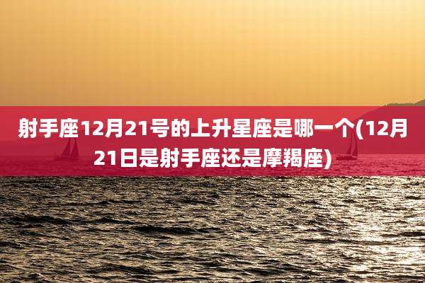 射手座12月21号的上升星座是哪一个(12月21日是射手座还是摩羯座)