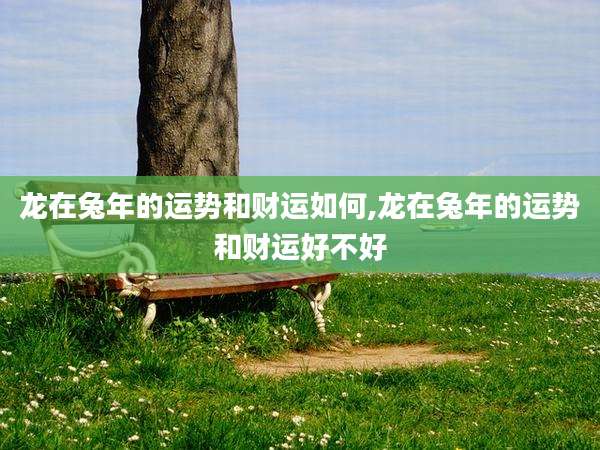 龙在兔年的运势和财运如何,龙在兔年的运势和财运好不好
