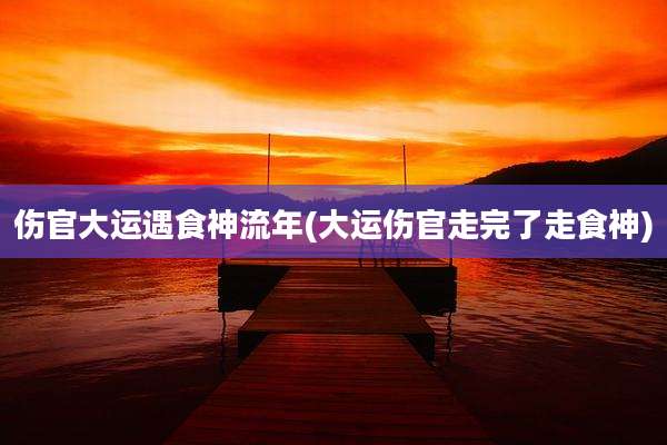 伤官大运遇食神流年(大运伤官走完了走食神)