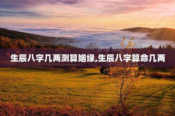 生辰八字几两测算姻缘,生辰八字算命几两