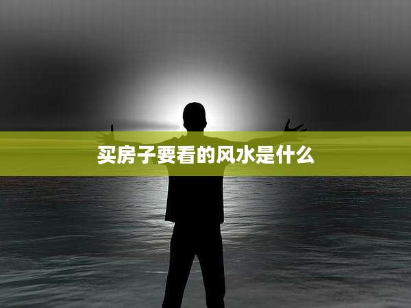 买房子要看的风水是什么