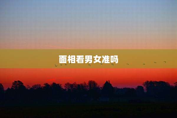 面相看男女准吗