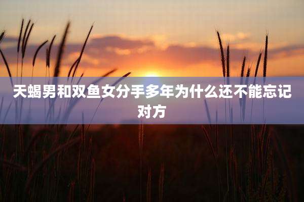 天蝎男和双鱼女分手多年为什么还不能忘记对方