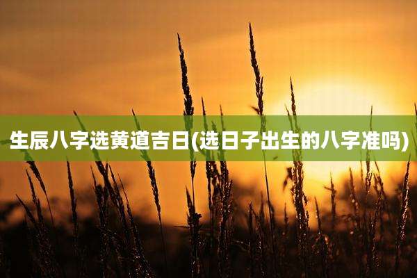 生辰八字选黄道吉日(选日子出生的八字准吗)