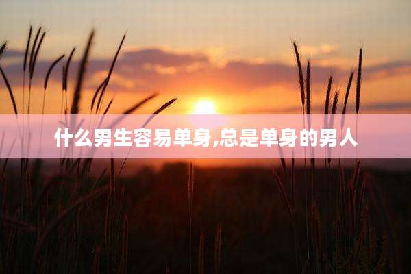 什么男生容易单身,总是单身的男人