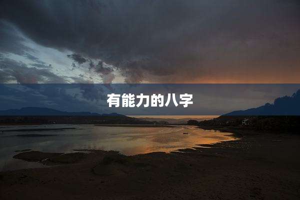 有能力的八字