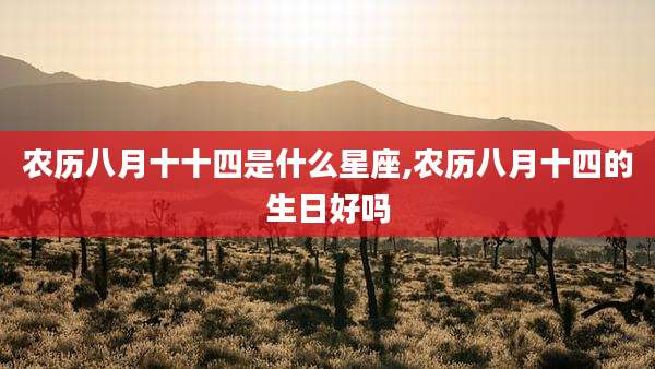农历八月十十四是什么星座,农历八月十四的生日好吗
