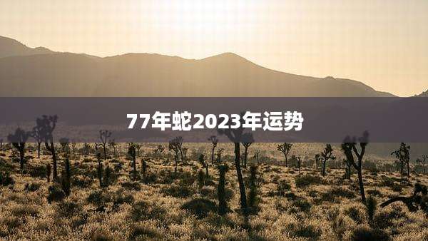 77年蛇2023年运势