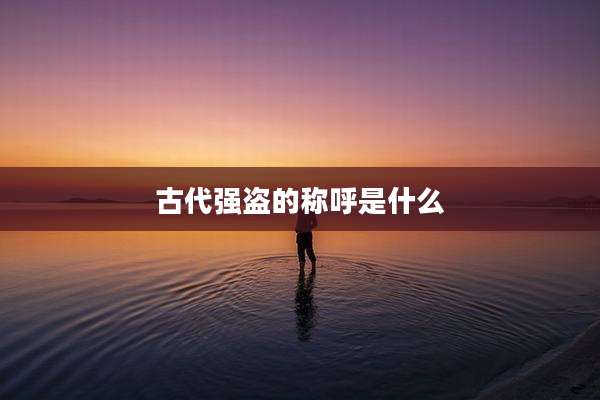 古代强盗的称呼是什么