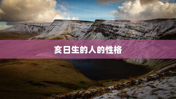 亥日生的人的性格