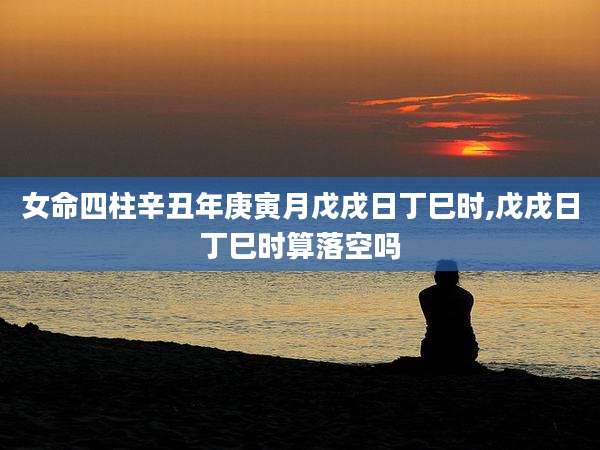 女命四柱辛丑年庚寅月戊戌日丁巳时,戊戌日丁巳时算落空吗