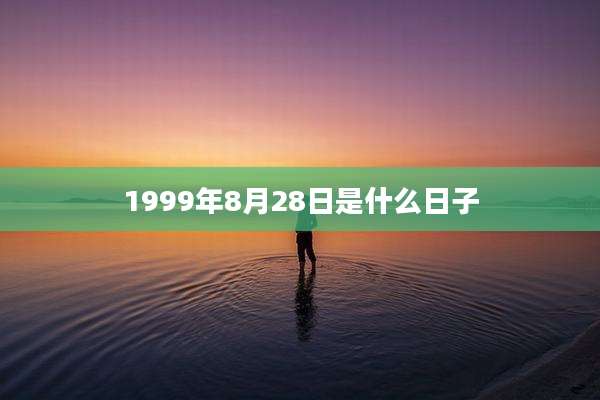 1999年8月28日是什么日子