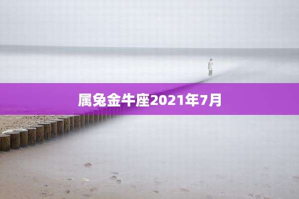 属兔金牛座2021年7月