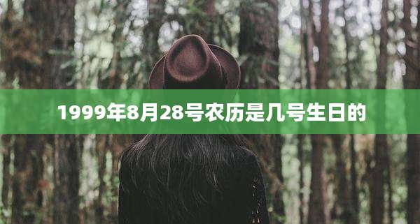 1999年8月28号农历是几号生日的