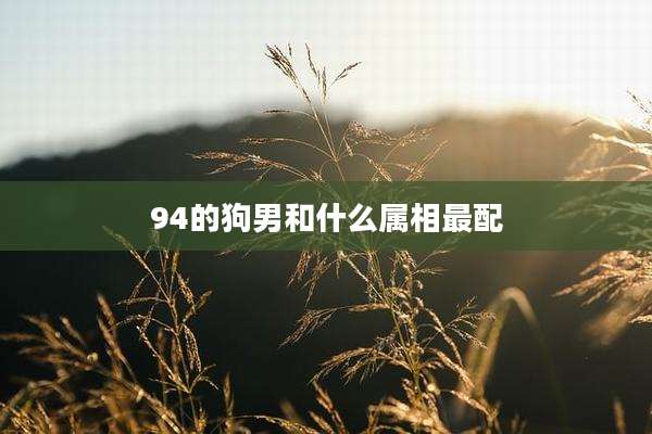 94的狗男和什么属相最配