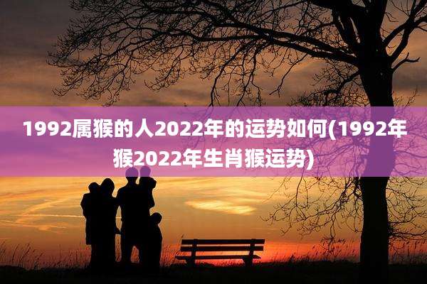 1992属猴的人2022年的运势如何(1992年猴2022年生肖猴运势)