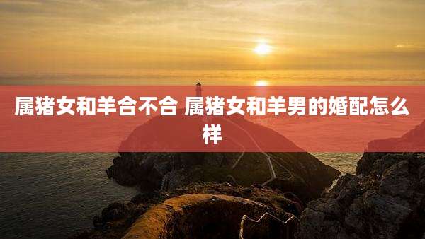 属猪女和羊合不合 属猪女和羊男的婚配怎么样
