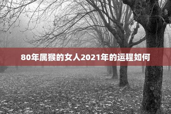 80年属猴的女人2021年的运程如何