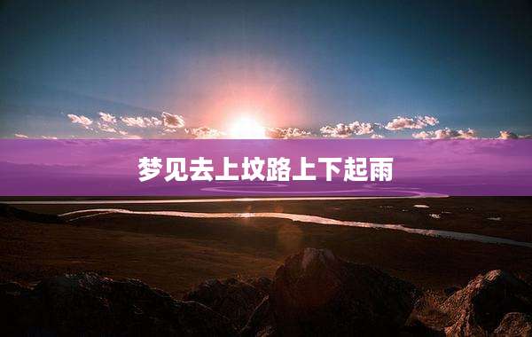 梦见去上坟路上下起雨