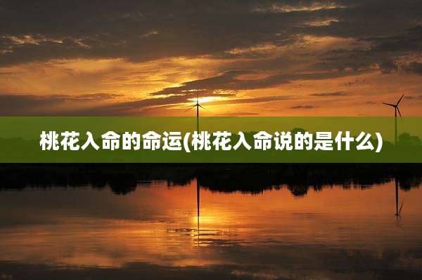 桃花入命的命运(桃花入命说的是什么)