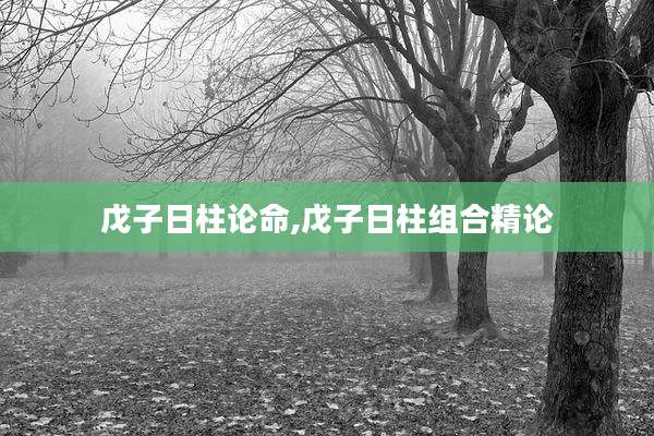 戊子日柱论命,戊子日柱组合精论