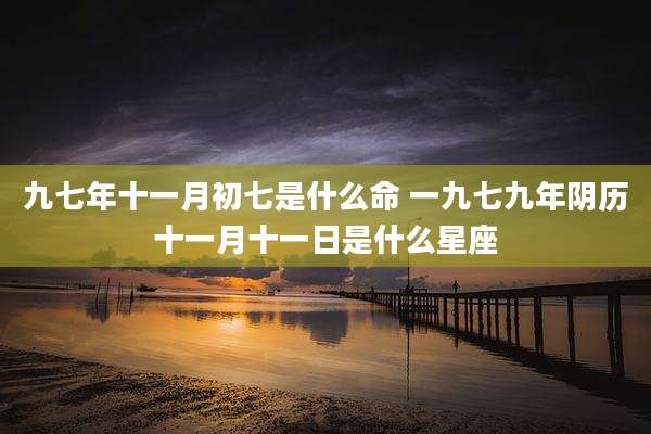 九七年十一月初七是什么命 一九七九年阴历十一月十一日是什么星座