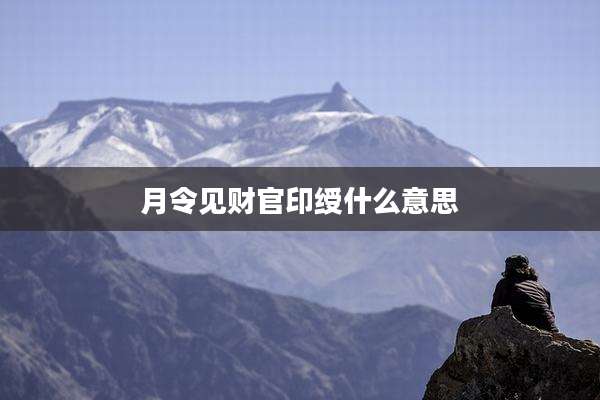 月令见财官印绶什么意思