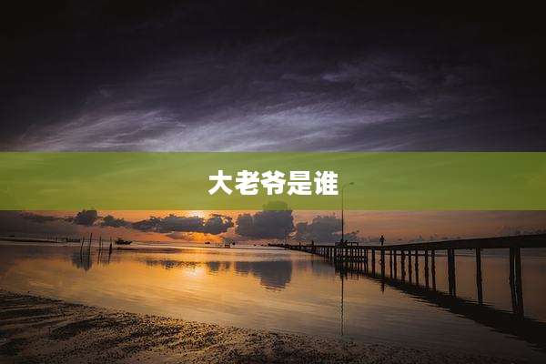 大老爷是谁