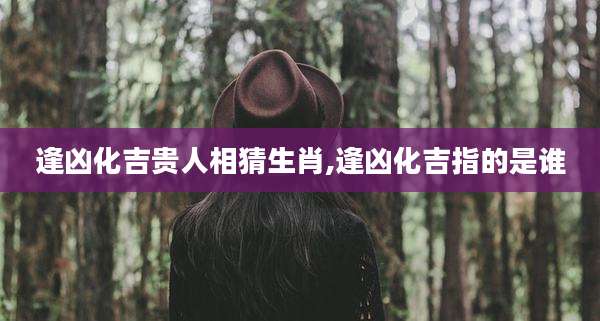 逢凶化吉贵人相猜生肖,逢凶化吉指的是谁