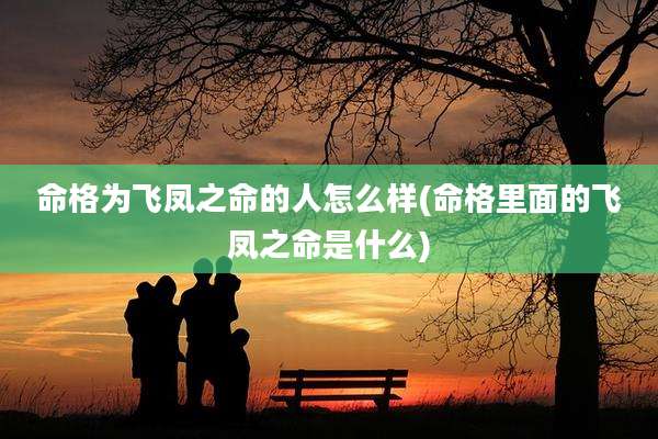 命格为飞凤之命的人怎么样(命格里面的飞凤之命是什么)