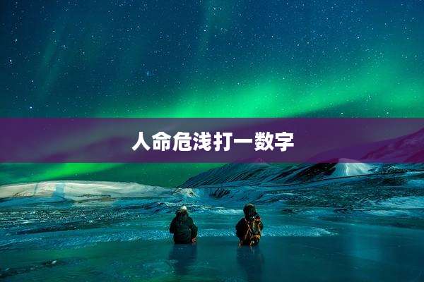 人命危浅打一数字