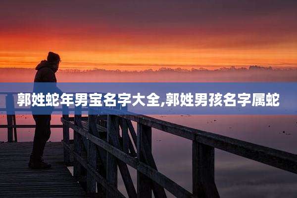 郭姓蛇年男宝名字大全,郭姓男孩名字属蛇