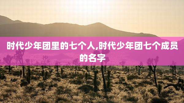 时代少年团里的七个人,时代少年团七个成员的名字