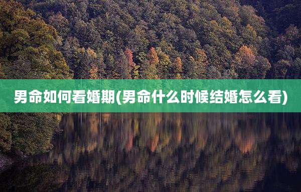 男命如何看婚期(男命什么时候结婚怎么看)