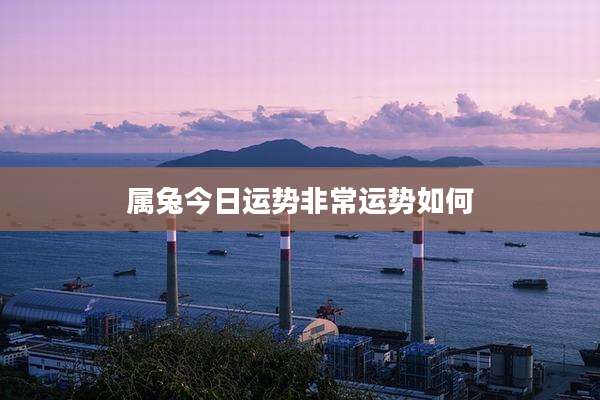 属兔今日运势非常运势如何