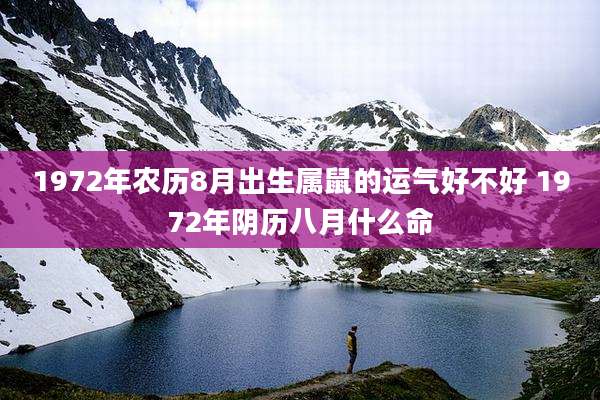 1972年农历8月出生属鼠的运气好不好 1972年阴历八月什么命