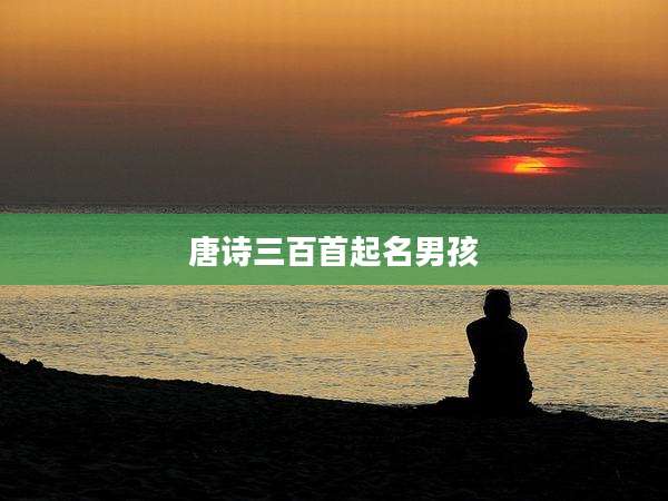 唐诗三百首起名男孩
