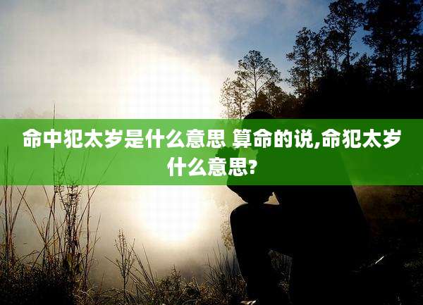 命中犯太岁是什么意思 算命的说,命犯太岁什么意思?