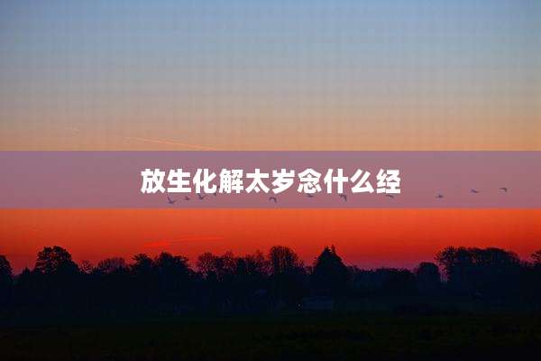 放生化解太岁念什么经