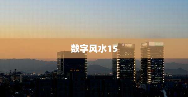 数字风水15