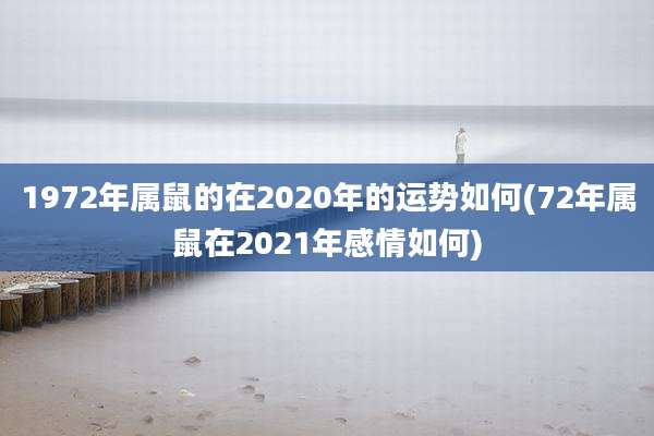 1972年属鼠的在2020年的运势如何(72年属鼠在2021年感情如何)