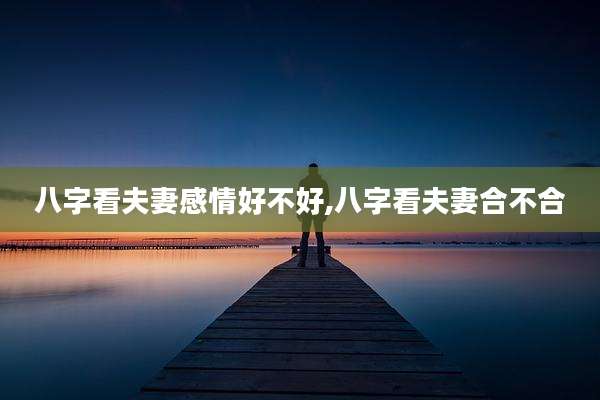 八字看夫妻感情好不好,八字看夫妻合不合