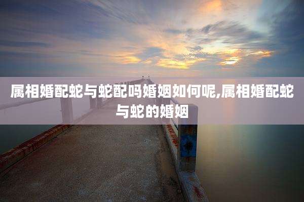 属相婚配蛇与蛇配吗婚姻如何呢,属相婚配蛇与蛇的婚姻
